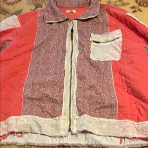 Floral Pink and White Women's Jacket